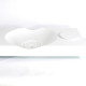 Lavabo suspendu rectangulaire - solid surface blanc mat - 100x48 cm - clas 