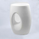 Lavabo totem ovale - solid surface blanc mat - 48x85 cm - wake 