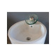 Lavabo totem rond - céramique blanc - 53x81 cm - star 