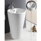 Lavabo totem rond - céramique blanc - 53x81 cm - star 