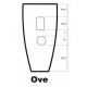 Lavabo totem rond - céramique noir brillant - 50x85 cm - ove 