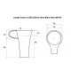 Lavabo totem tasse à café - solid surface blanc mat - 70x85 cm - cup 