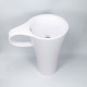 Lavabo totem tasse à café - solid surface blanc mat - 70x85 cm - cup 
