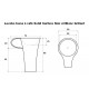 Lavabo totem tasse à café - solid surface noir et blanc brillant - 70x85 cm - cup 