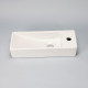 Lave main rectangulaire gain de place droite - céramique blanc - 38x15 cm - minimalist 
