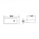 Lave main rectangulaire gain de place droite - céramique noire - 38x15 cm - minimalist 
