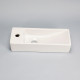 Lave main rectangulaire gain de place gauche - céramique blanc - 38x15 cm - minimalist 