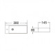 Lave main rectangulaire gain de place gauche - céramique noire - 38x15 cm - minimalist 