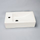Lave main rectangulaire gauche - céramique - 46x26 cm - studio 
