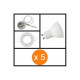 Lot de 5 kits spot led gu10 5 watt (eq. 50 watt) - Couleur et support au choix 