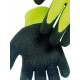 Lot de 3 gants manutention enduit latex singer jaune fluo support polyamide poignet élastique sans couture - Taille au choix 