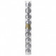 Lot de 9 boules de noël argent koopman 
