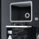 Miroir éclairage led de salle de bain loutro avec interrupteur tactile, anti-buée et loupe - 80x80cm 