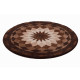 Tapis de salle de bain garden of peace marron rond 80 cm 