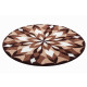 Tapis de salle de bain wings of joy marron rond 80 cm 