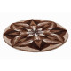 Tapis de salle de bain meaningfulness marron rond 80 cm 