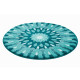 Tapis de salle de bain temple of the soul turquoise rond 80 cm 