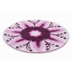 Tapis de salle de bain gift of tenderness violet rond 80 cm 