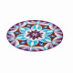 Tapis de salle de bain gratitude violet rond 80 cm 