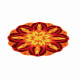Tapis de salle de bain self-love orange rond 80 cm 