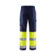 Pantalon haute-visibilité softshell coloris  15622517 marine-jaune fluo