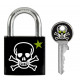 Master lock - 938763 - cadenas vestiaire motif tête de mort noir 30 mm 
