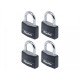 Masterlock - 932860 - cadenas pour cave noir 40mm lot de 4 