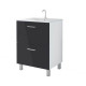 Mennza meuble de salle de bain daia - Couleur et dimension du meuble au choix Noir