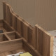 Meuble de Salle de Bains LEON 80cm décor Bois - 2 Tiroirs en MDF Ondules - Vasque ronde 36cm Aurlane - PACM722 