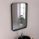 Meuble Salle de Bains 80 cm avec vasque ronde miroir et colonne - Chêne naturel et Noir - UBY Aurlane - PACM263 