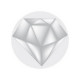 Meule diamantée sur tige sphérique DKU, Ø : 2 mm, Long. de la queue 43 mm, Ø de tige 3 mm 