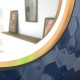 Miroir salle de bain rond Ø55cm noir mat et finition bronze - CIRCLE HORUS LED Aurlane - MIR029 
