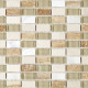 Mosaïque pierre / verre - beige - 1.5 x 3 cm 