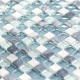 Mosaïque marbre et verre carrée Color - tarif à la plaque de 0,09m² - Couleur au choix Blanc-Bleu-Gris