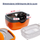 Bpac nettoyeur ultrason 2,5 litres 120 watts domestique 