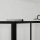 Paroi de douche façon verrière avec volet pivotant - 120+40x200 cm - verre transparent et noir Aurlane - FAC935 