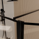 Paroi de douche avec volet pivotant 90x40x195cm - verre 8mm anti-calcaire - motifs et profilés noir Aurlane - FAC1027 