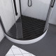 Caillebotis en bois composite gris pour cabine 1/4 de cercle - dimensions 77 x 77 x 3.2 cm Aurlane - CAI046 
