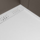 Receveur blanc effet granite en résine epoxy 90x120x3 cm + grille linéaire blanche Aurlane - PACR287 