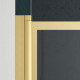 Pare-baignoire rabattable 80x140cm sérigraphie type briques - or doré brossé - goldy blocks 