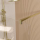Paroi de douche 90x195 cm en verre trempé 5 mm - finition or brossé - gold elementary Aurlane - FAC1006 