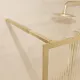 Paroi de douche verre cannelé 6 mm - 140x200 cm - cadre et bras aluminium or doré brossé Aurlane - FAC1037 