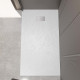 Pack receveur blanc effet pierre 80x140 cm et grille décor perforée en inox - rock 2 Aurlane - PACR232 