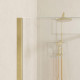 Paroi de retour 90x200 cm - finition or doré brossé - verre trempé 6 mm Aurlane - FAC982 
