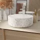 Vasque terrazzo gris - ø35cm x 12cm - ronde en ceramique blanc mat Aurlane - VAS062 