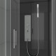 Cabine de douche hydromassante 110x80x215 cm - fond noir et profilés gris - black style 