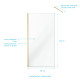 Pack paroi de douche 100x200cm verre transparent - barre de fixation extensible - Couleur de profil au choix 