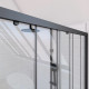Pack Paroi porte de douche coulissante sérigraphie 120x200cm + Paroi retour 80x200 cm - CRUSHX Aurlane - PACF013 