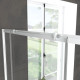 Pack porte de douche coulissante blanc 100x185cm + retour 80 verre transparent 5mm - WHITY SLIDE 100 Aurlane - PACF022 