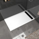 Pack receveur acrylique blanc 140x80 et grille décor aluminium - pack whitness ii - Couleur de grille au choix 